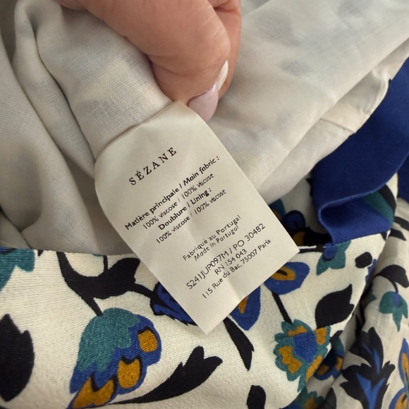 Sezane and Momoni Floral Maxi Wrap Skirt with Long Sleeve Top Sz 36 - Picture 14 of 15